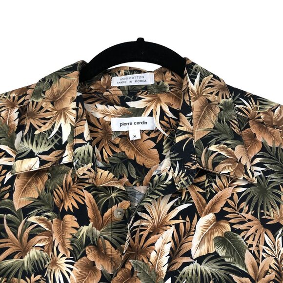 Vintage Pierre Cardin Exotic Plant Shirt, Men’s Casual Button Up, Island SZ XL - Picture 3 of 7